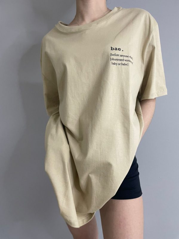 Camiseta Oversized estampa Bae