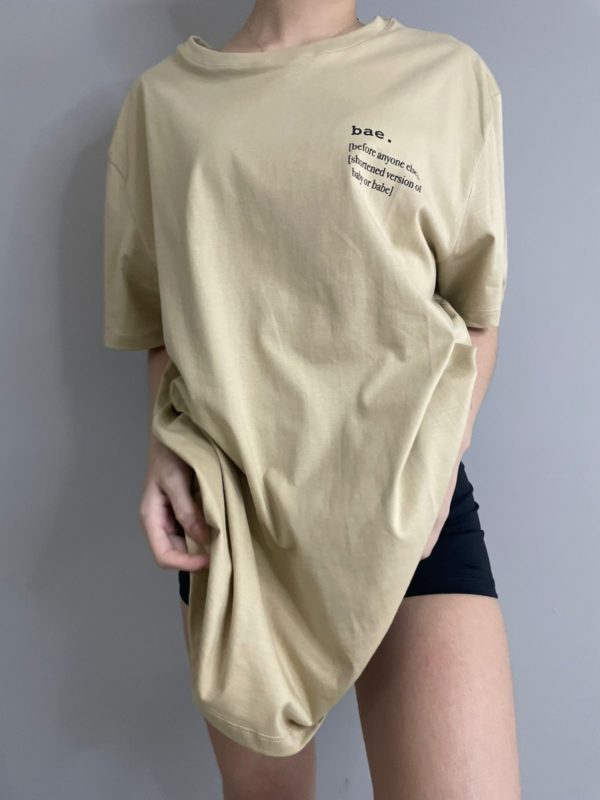 Camiseta Oversized estampa Bae